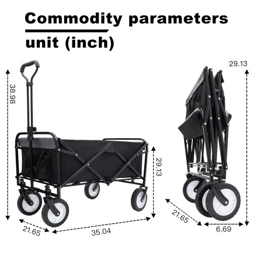Collapsible Folding Carriage For Camping, Shopping, Sports, Decoration, Fishing Support ATV Utility Vehicle